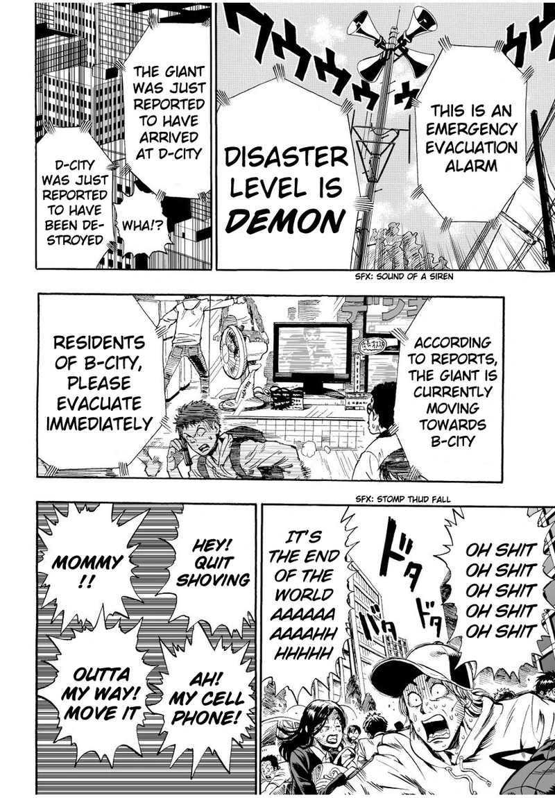 One Punch Man Manga Chapter 3 page 10 - A Dangerous Being scene