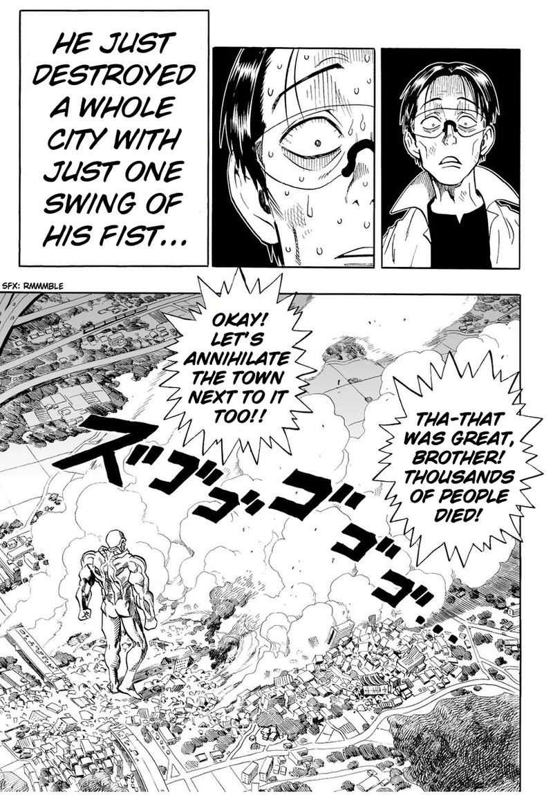 One Punch Man Manga Chapter 3 page 9 - A Dangerous Being scene
