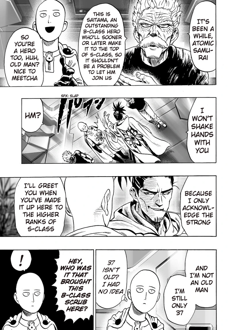 One Punch Man Manga Chapter 30 page 11 - S-Class scene