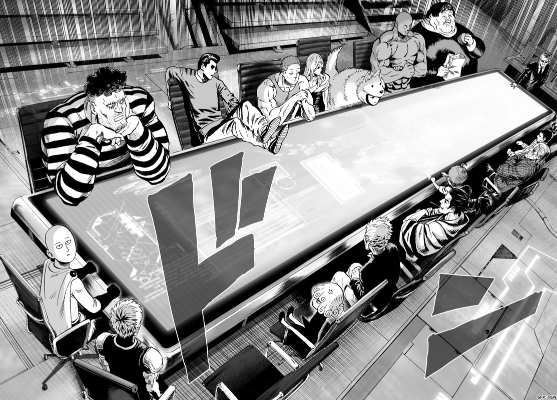 One Punch Man Manga Chapter 30 page 14 - S-Class scene