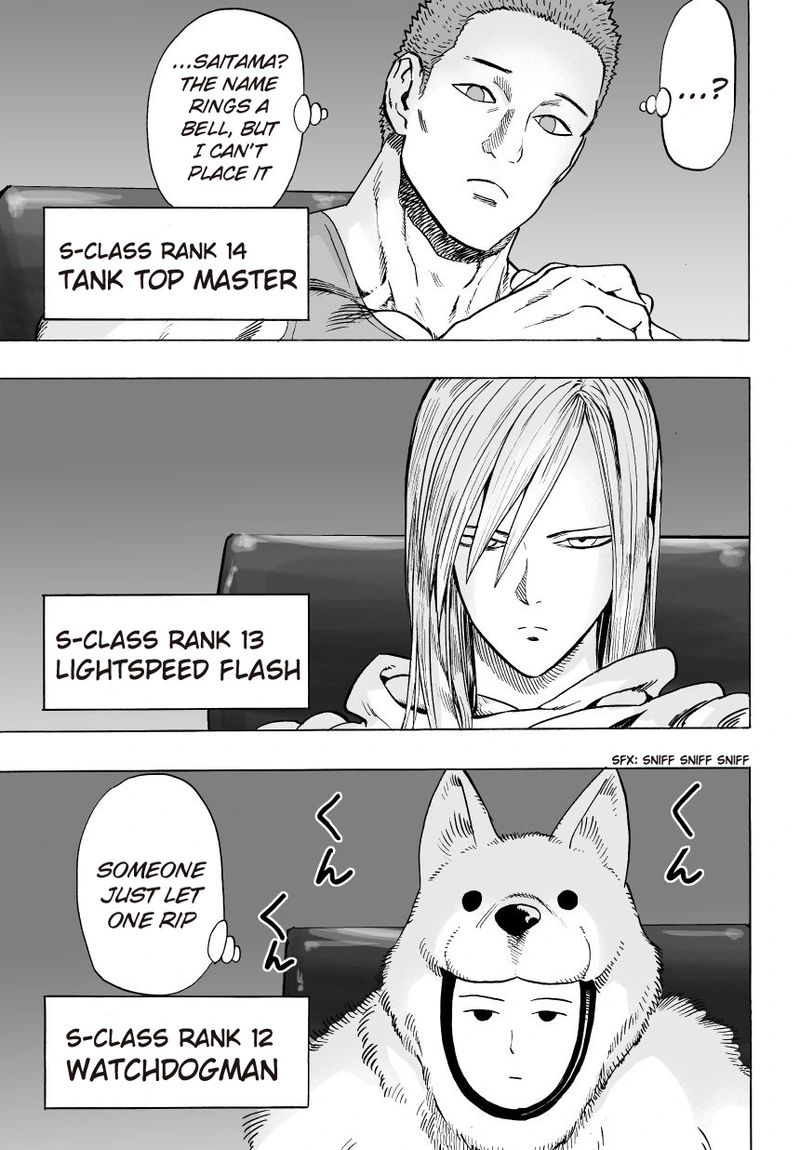 One Punch Man Manga Chapter 30 page 16 - S-Class scene