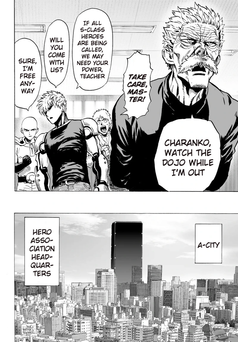 One Punch Man Manga Chapter 30 page 8 - S-Class scene