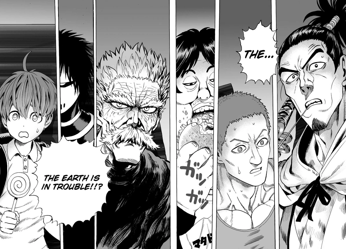 One Punch Man Manga Chapter 31 page 12 - Great Prophecy scene