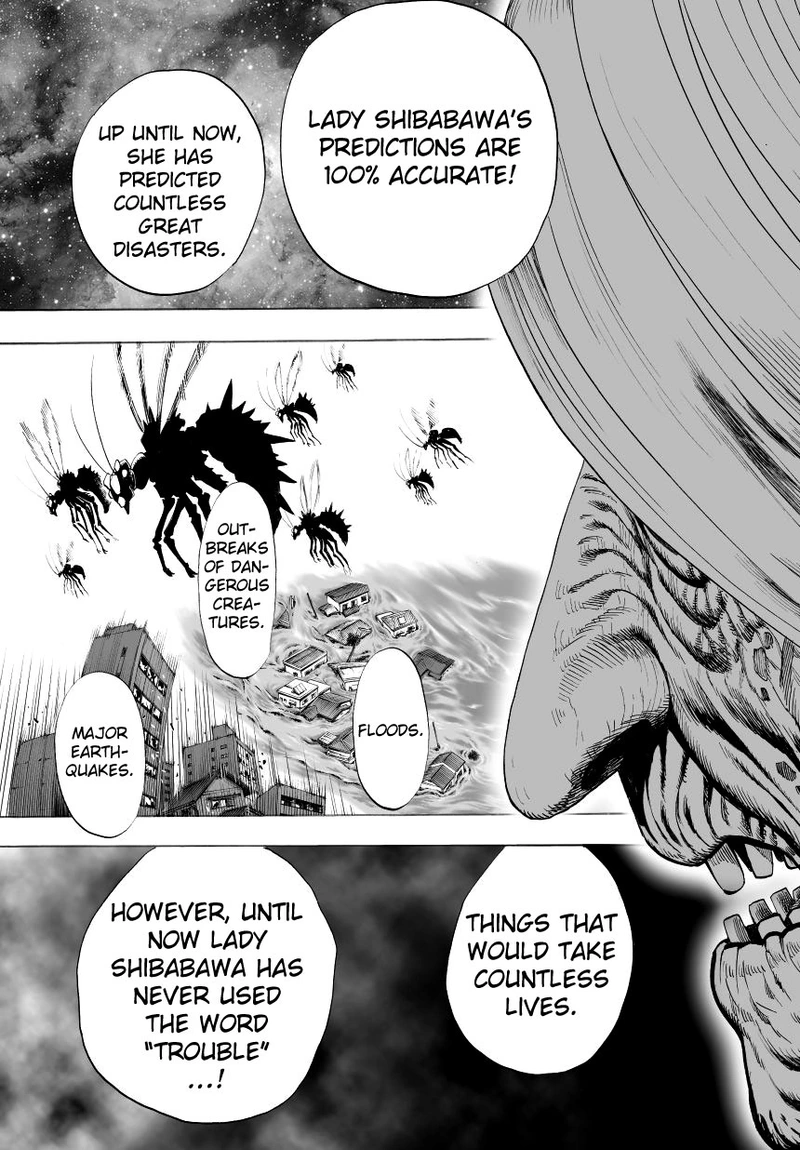 One Punch Man Manga Chapter 31 page 14 - Great Prophecy scene