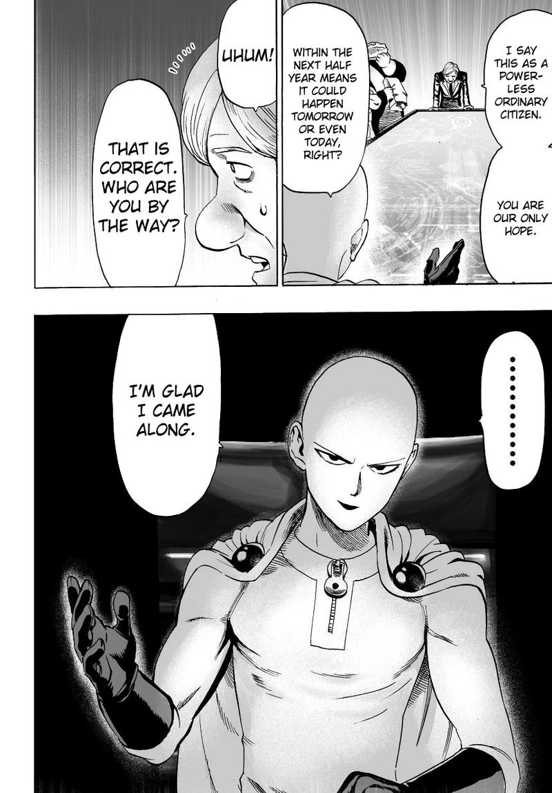 One Punch Man Manga Chapter 31 page 17 - Great Prophecy scene