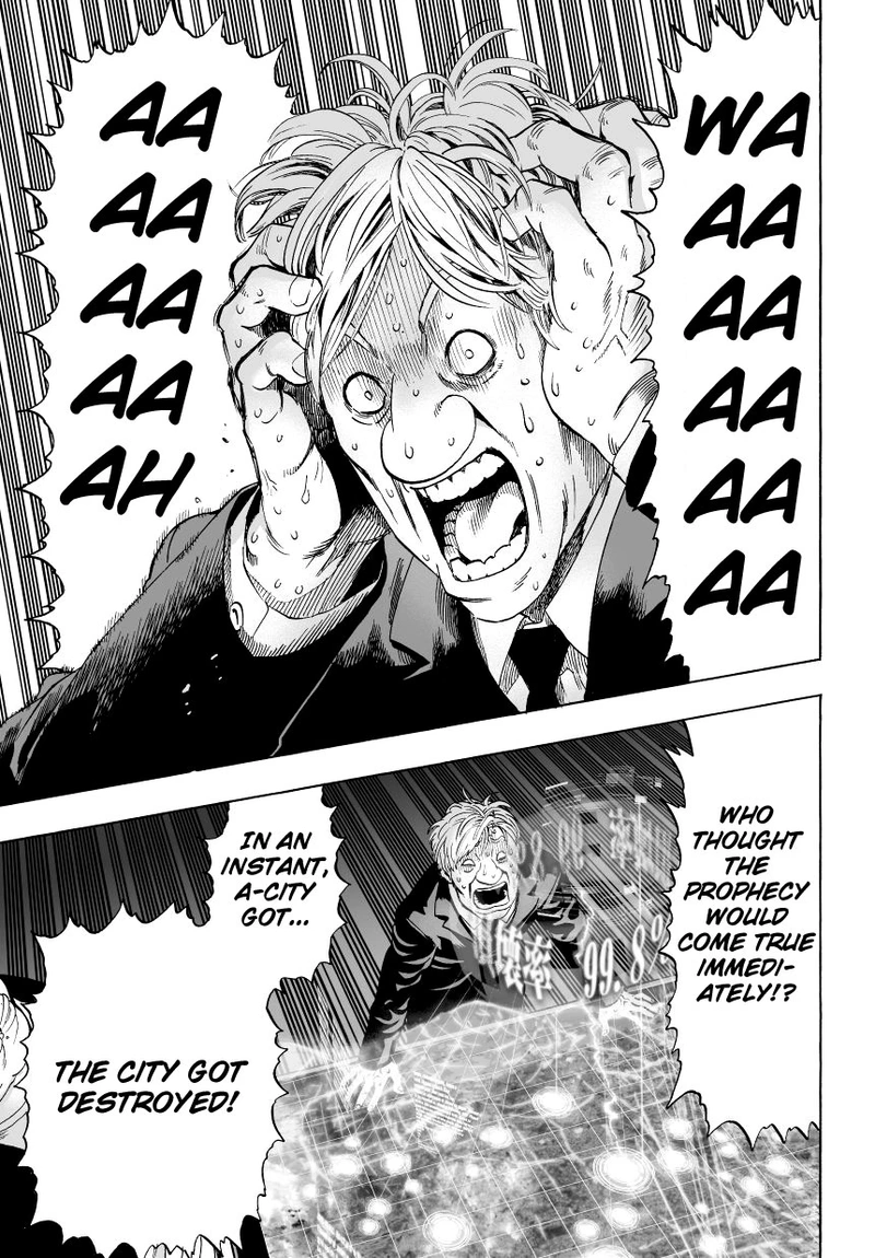 One Punch Man Manga Chapter 32 page 13 - From Space... scene
