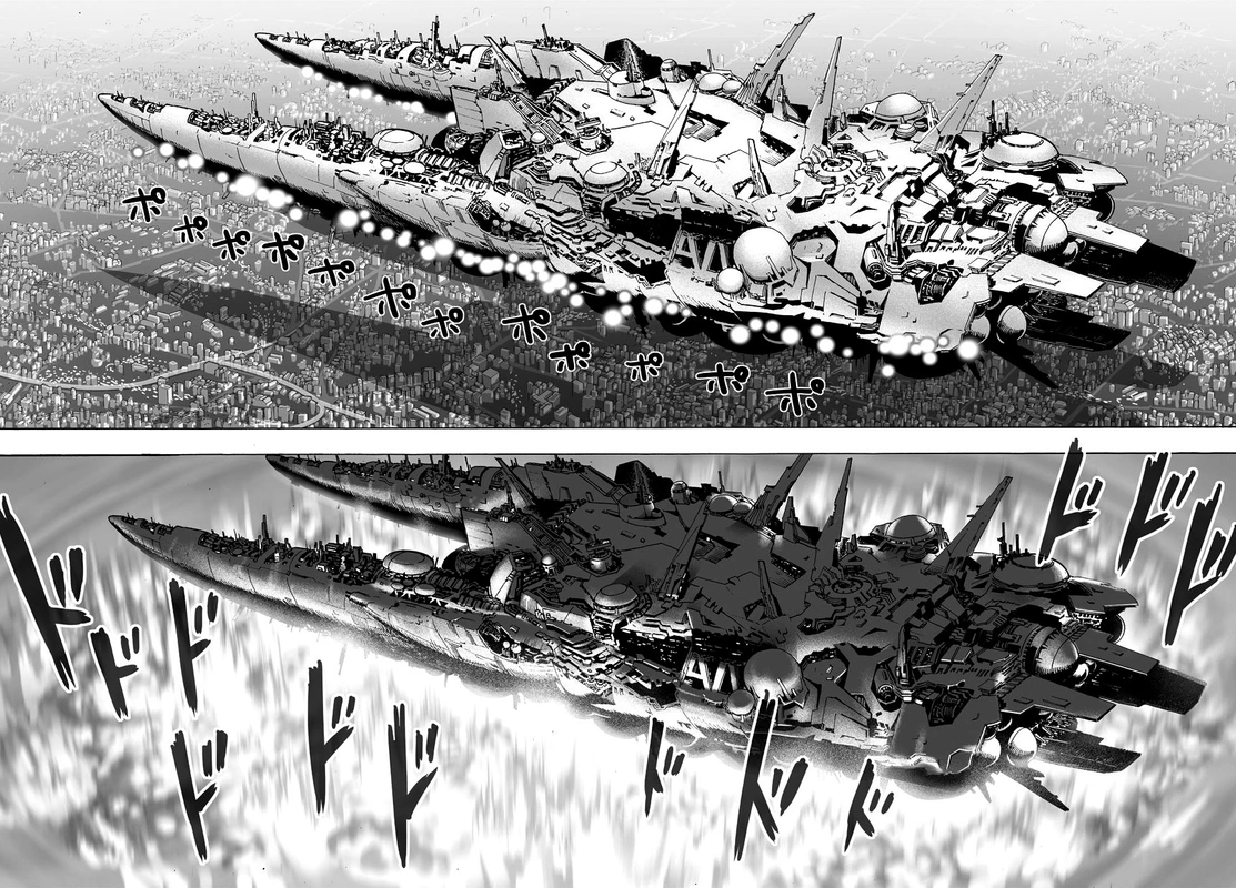 One Punch Man Manga Chapter 32 page 3 - From Space... scene