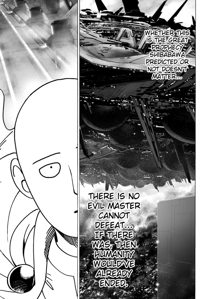 One Punch Man Manga Chapter 32 page 43 - From Space... scene