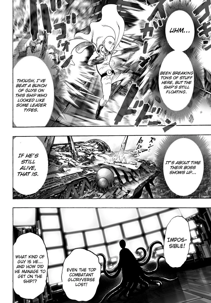 One Punch Man Manga Chapter 32 page 46 - From Space... scene