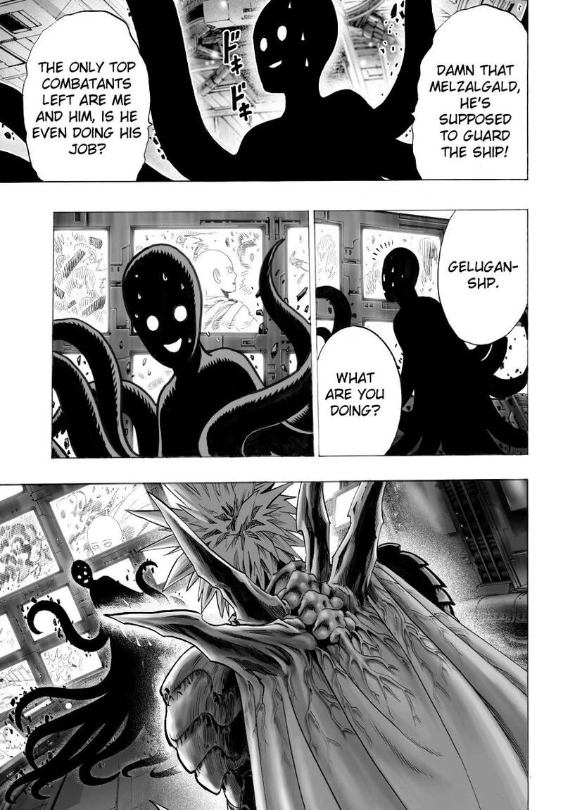 One Punch Man Manga Chapter 32 page 47 - From Space... scene
