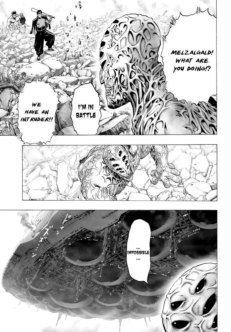 One Punch Man Manga Chapter 32 page 59 - From Space... scene