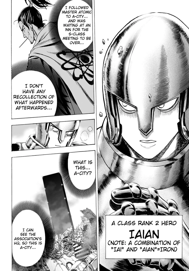 One Punch Man Manga Chapter 32 page 8 - From Space... scene