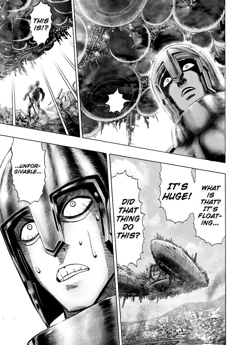 One Punch Man Manga Chapter 32 page 9 - From Space... scene