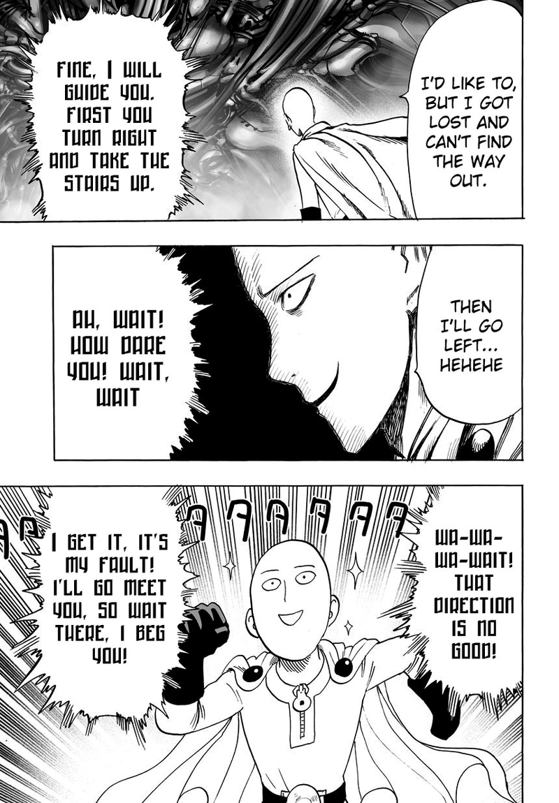 One Punch Man Manga Chapter 33 page 24 - Guys Who Don't Listen scene