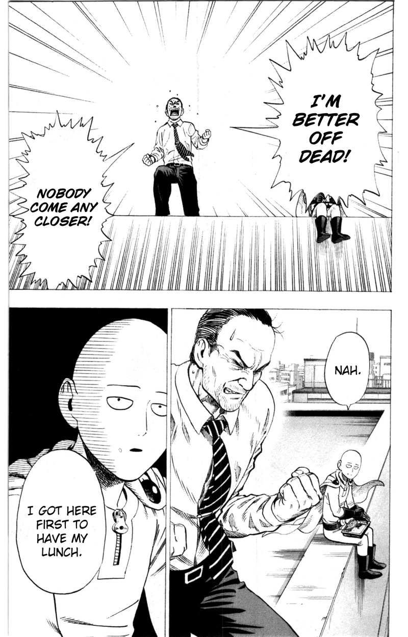 One Punch Man Manga Chapter 34.5 page 5 - Salmon | Volume 6 Extras scene