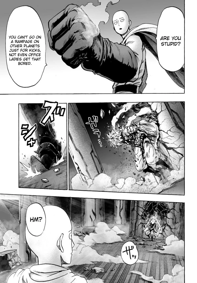 One Punch Man Manga Chapter 34 page 11 - Are You Stupid scene