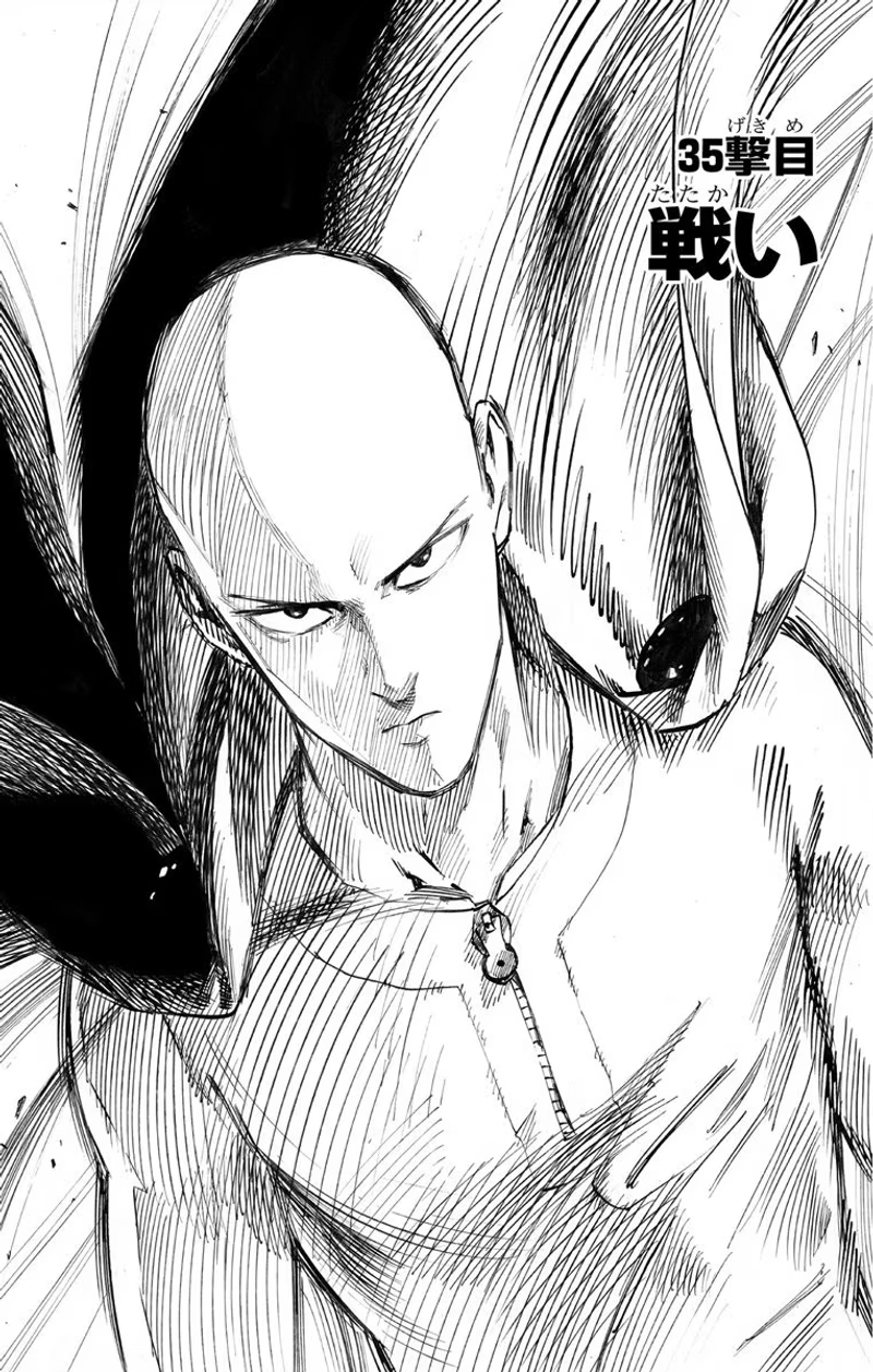 One Punch Man Manga Chapter 35 page 1 - The Fight scene