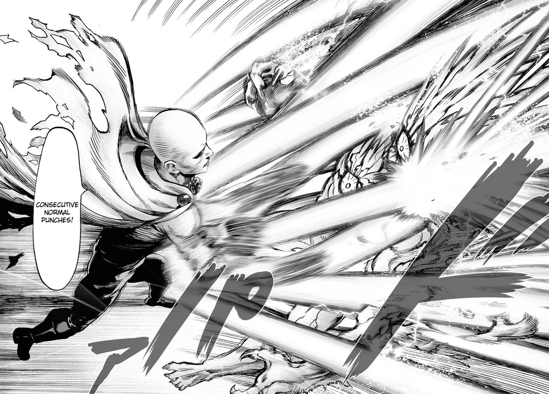 One Punch Man Manga Chapter 36 page 27 - The Power of Boros scene