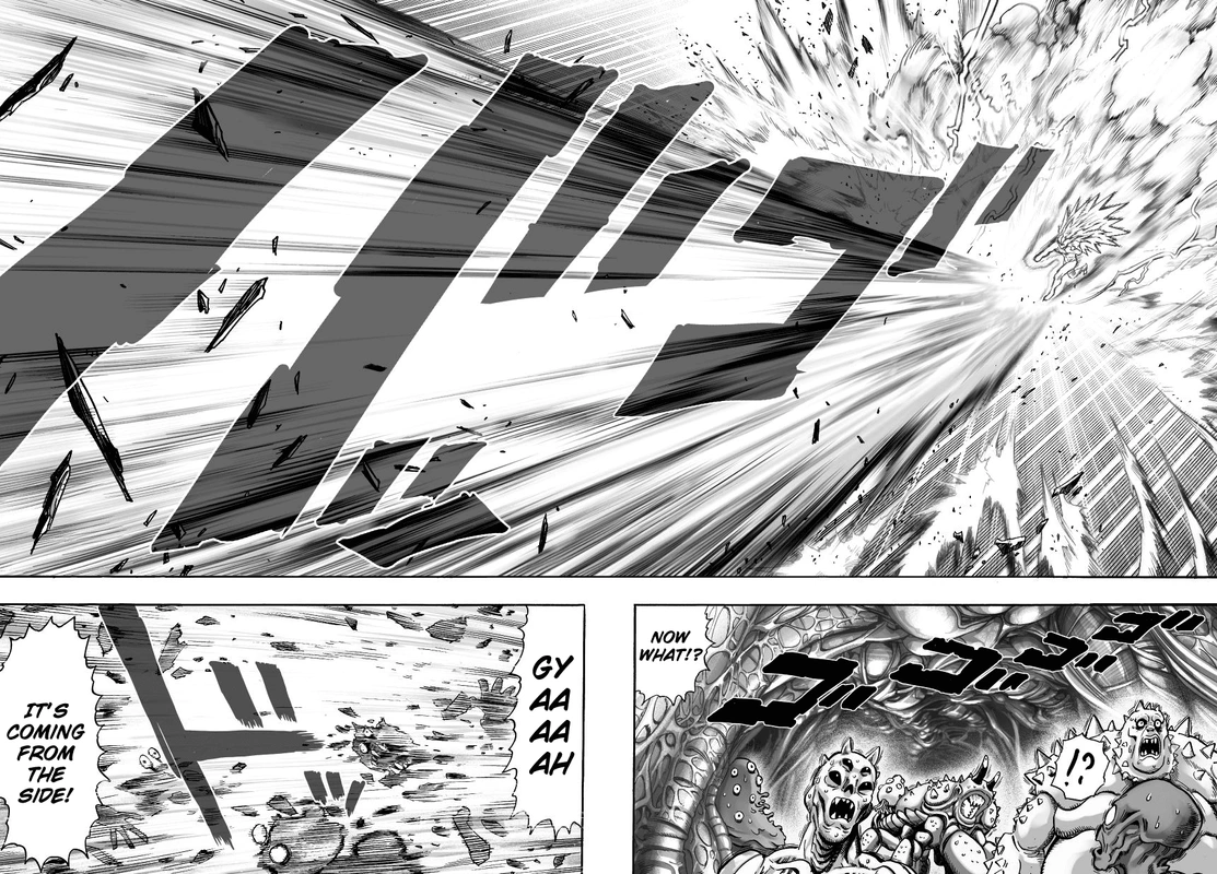 One Punch Man Manga Chapter 36 page 9 - The Power of Boros scene