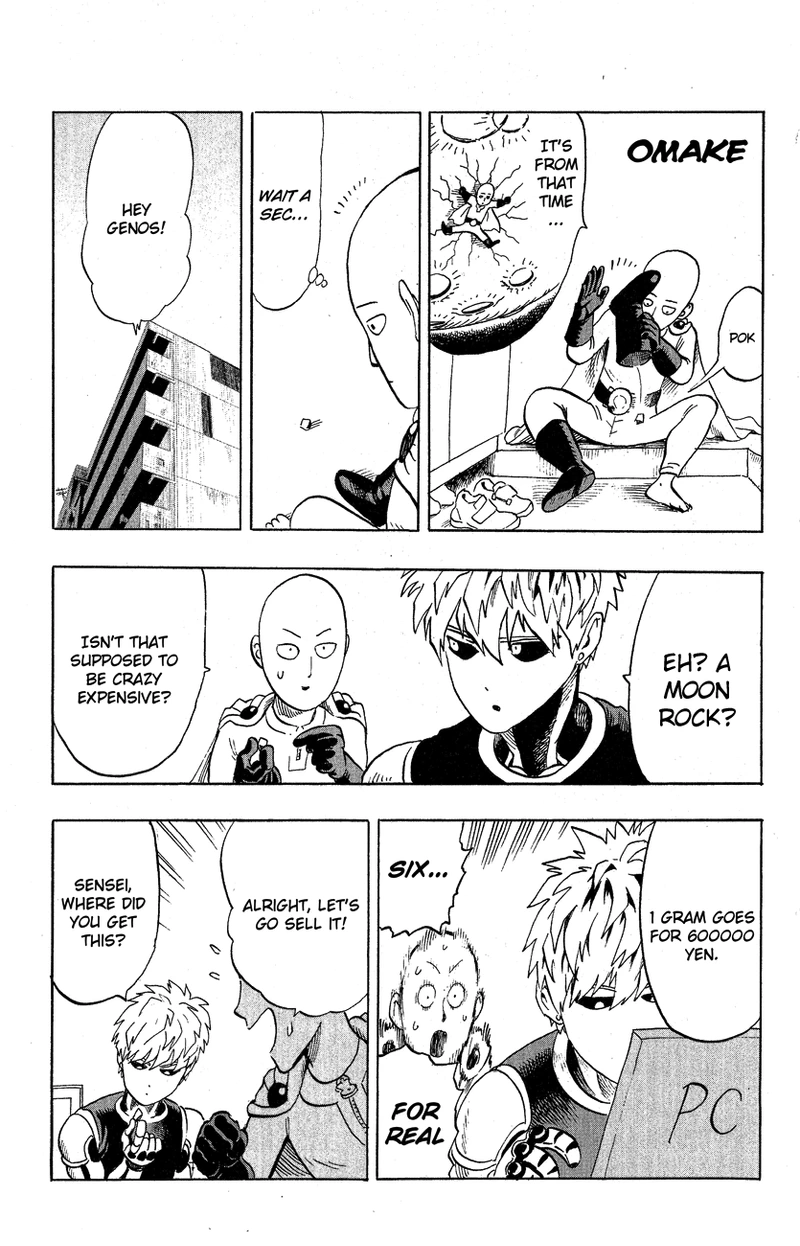 One Punch Man Manga Chapter 37.5 page 11 - Volume 7 Extras scene