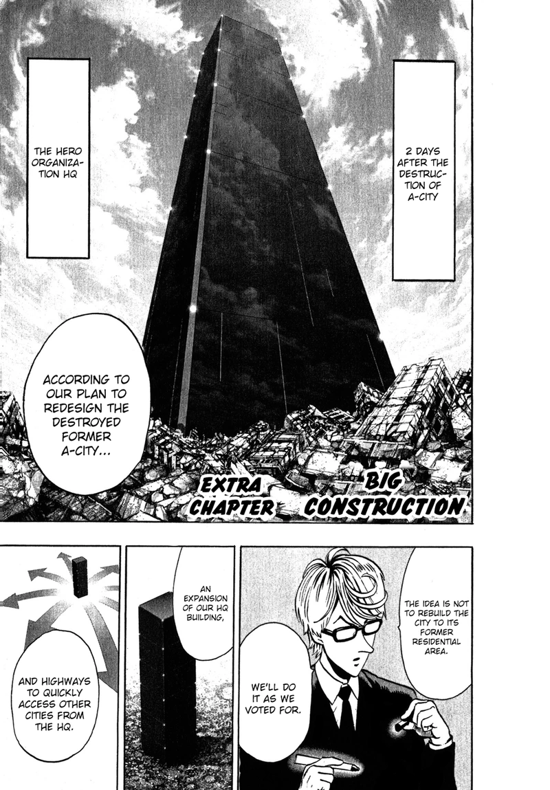One Punch Man Manga Chapter 37.6 page 1 - Big Construction | Volume 7 Extras scene