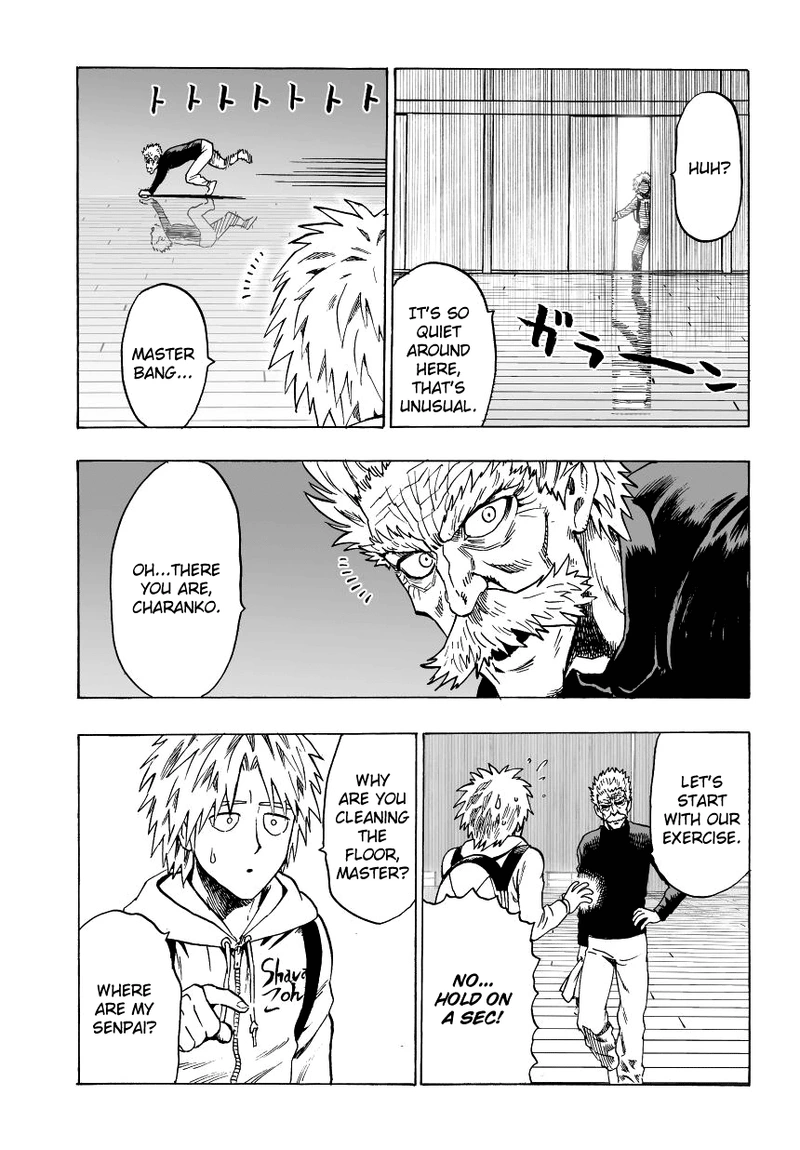 One Punch Man Manga Chapter 37.7 page 3 - Recollection Of A Most Sincere Apprentice | Volume 7 Extras scene
