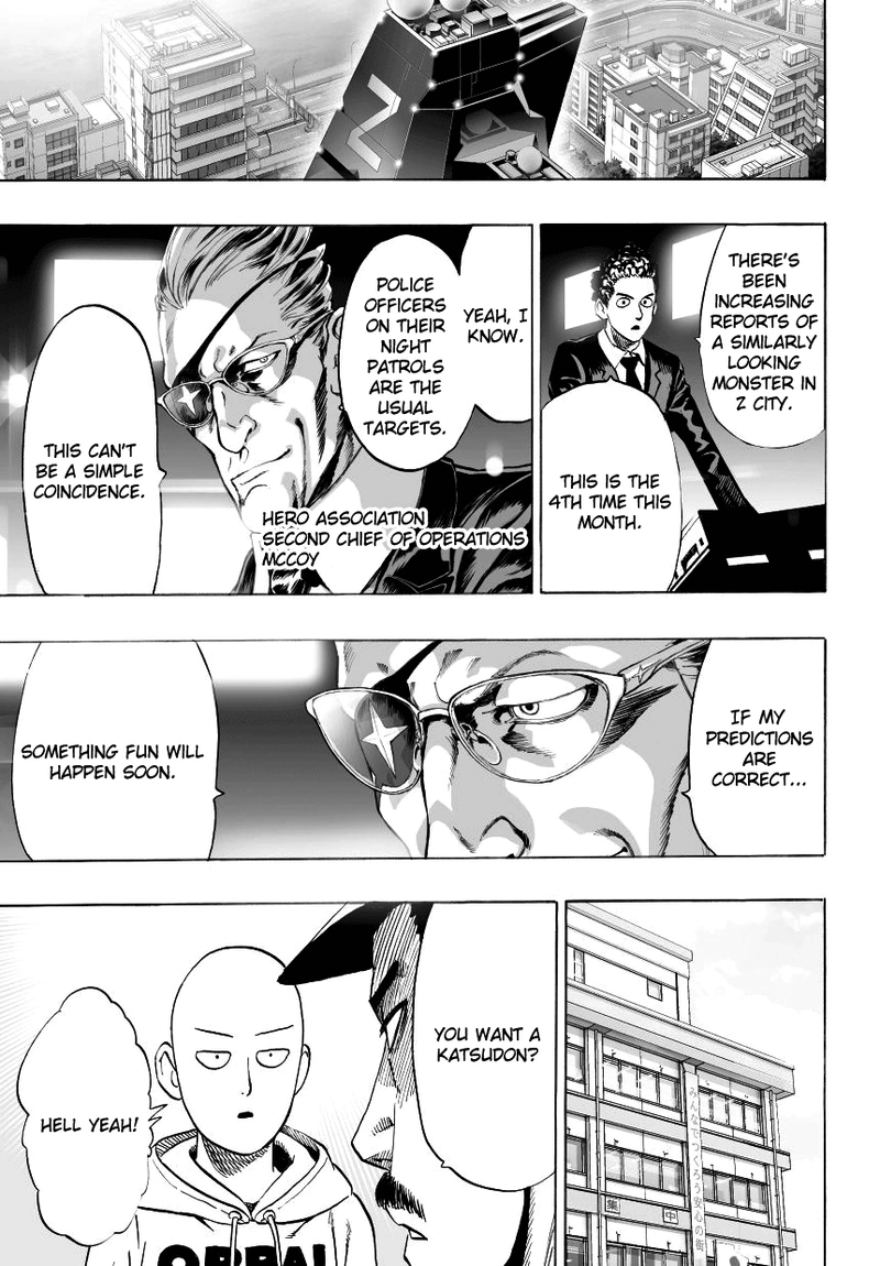 One Punch Man Manga Chapter 37.8 page 6 - Pork Cutlet Bowl | Volume 7 Extras scene