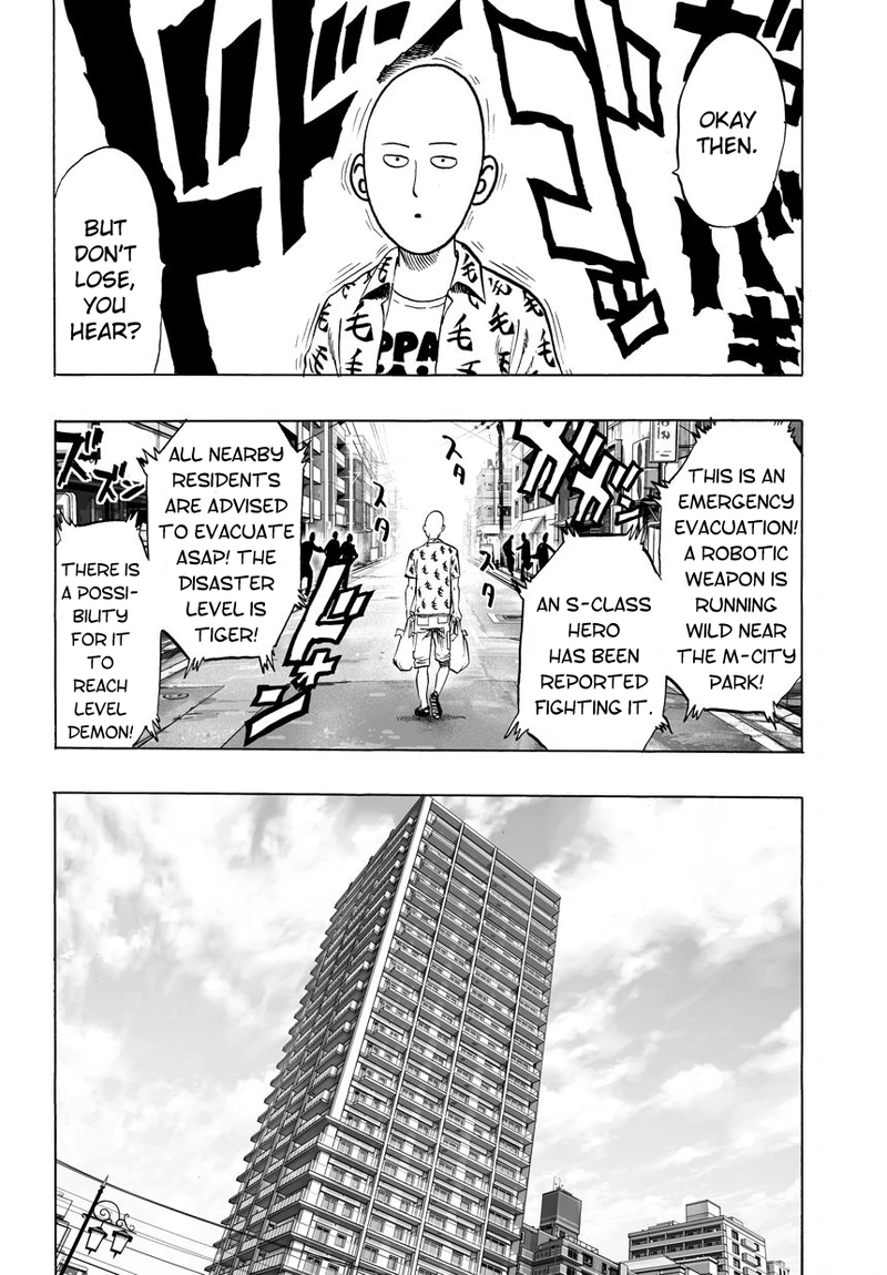 One Punch Man Manga Chapter 38 page 40 - King scene