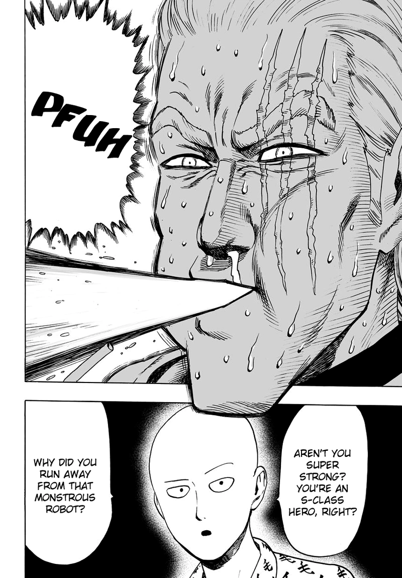 One Punch Man Manga Chapter 38 page 58 - King scene