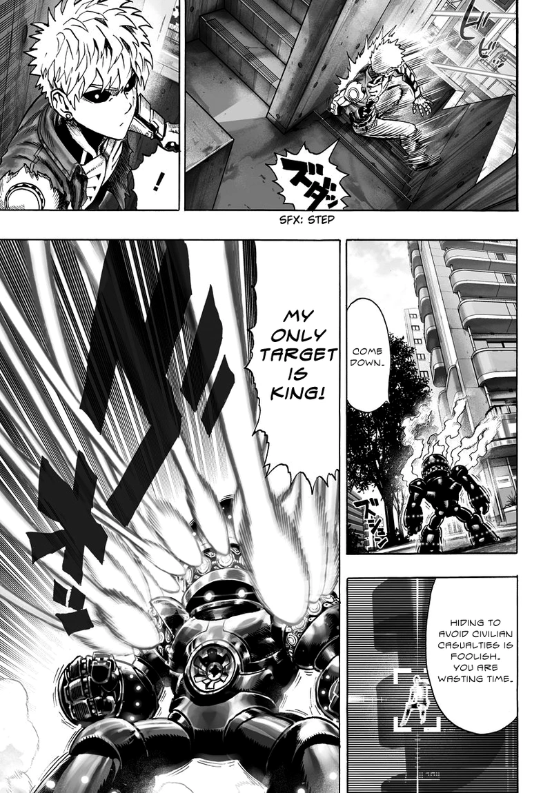 One Punch Man Manga Chapter 38 page 67 - King scene