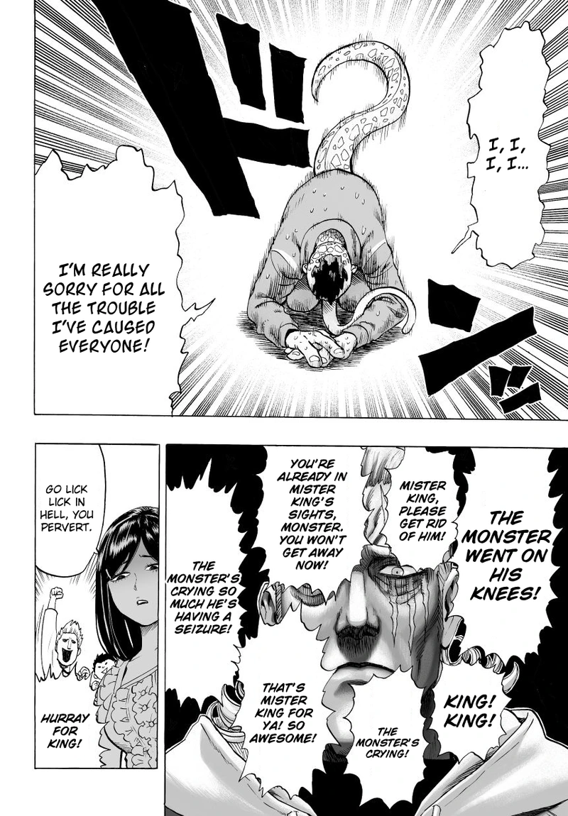 One Punch Man Manga Chapter 38 page 8 - King scene