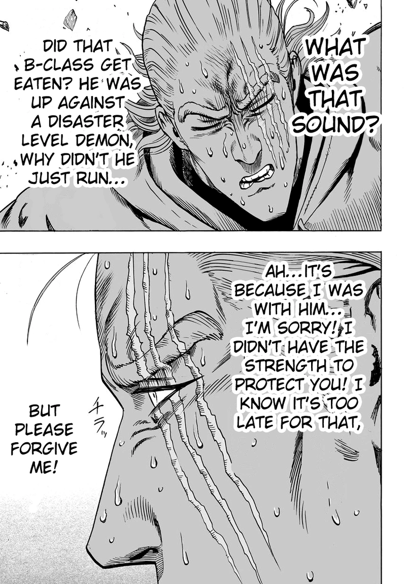 One Punch Man Manga Chapter 39 page 10 - That Person scene