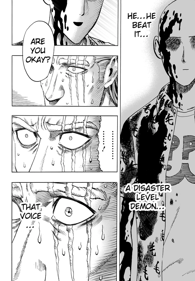 One Punch Man Manga Chapter 39 page 13 - That Person scene