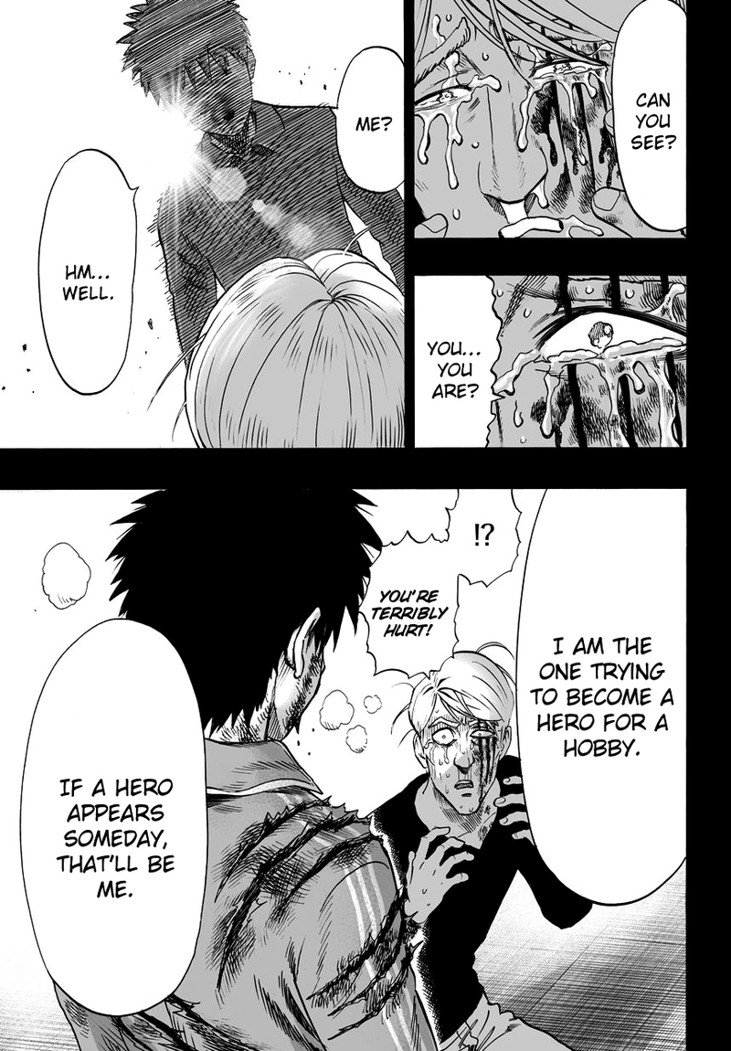 One Punch Man Manga Chapter 39 page 16 - That Person scene