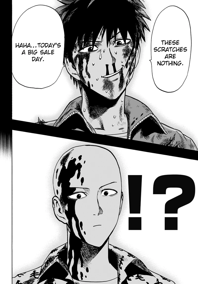 One Punch Man Manga Chapter 39 page 17 - That Person scene
