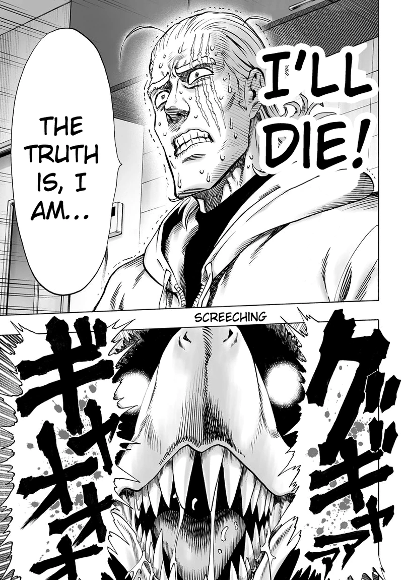 One Punch Man Manga Chapter 39 page 7 - That Person scene