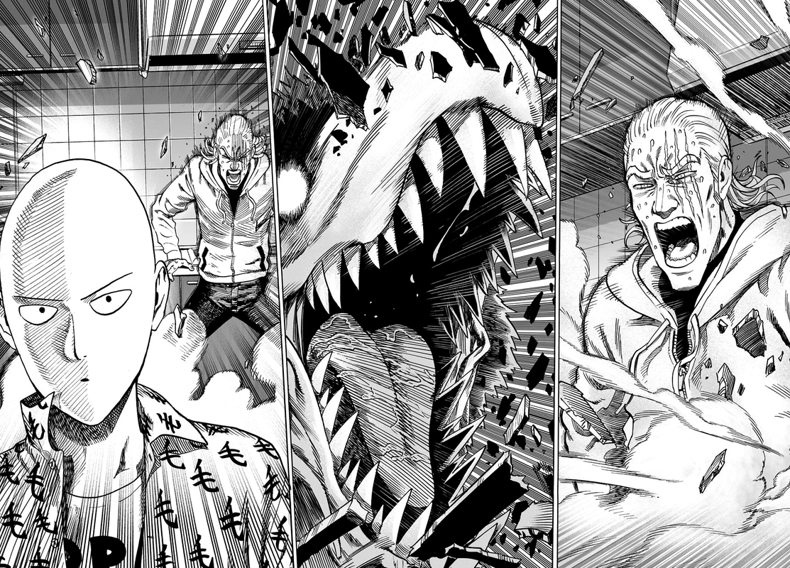 One Punch Man Manga Chapter 39 page 8 - That Person scene