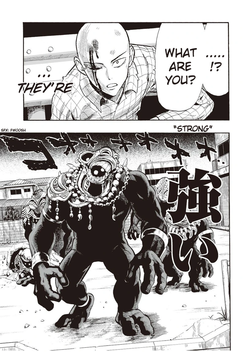 One Punch Man Manga Chapter 4 page 7 - Dark Undergrounders scene
