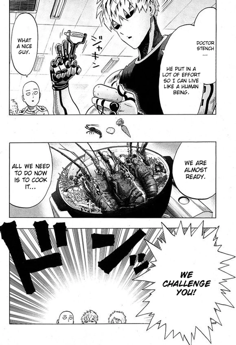 One Punch Man Manga Chapter 40.7 page 10 - Lobster | Volume 8 Extras scene