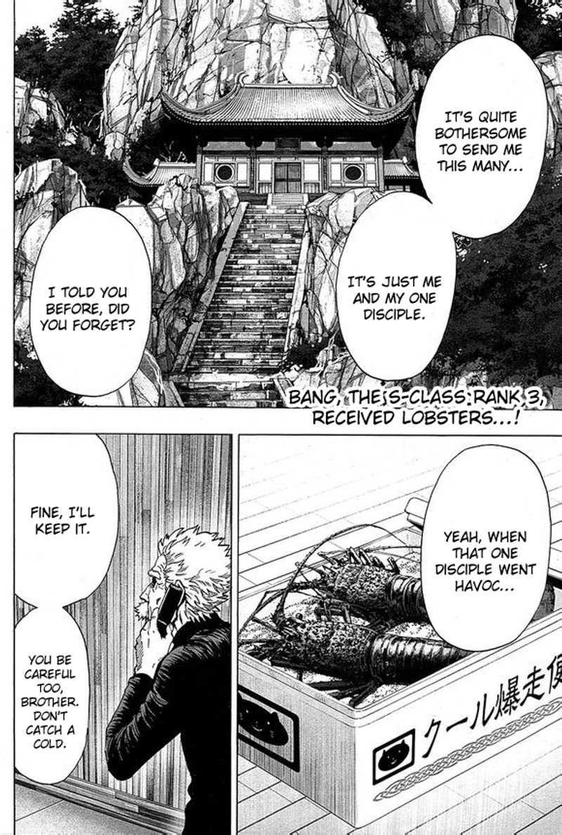 One Punch Man Manga Chapter 40.7 page 2 - Lobster | Volume 8 Extras scene