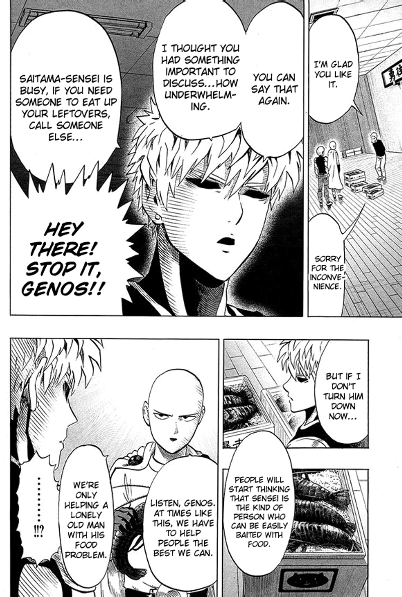 One Punch Man Manga Chapter 40.7 page 4 - Lobster | Volume 8 Extras scene