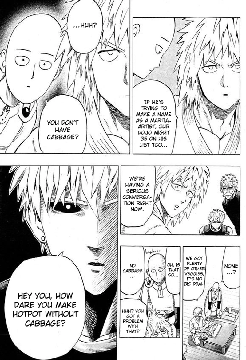 One Punch Man Manga Chapter 40.7 page 7 - Lobster | Volume 8 Extras scene