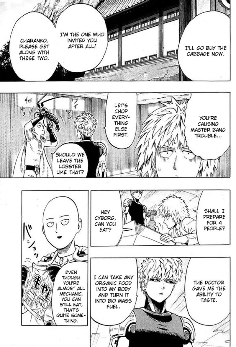 One Punch Man Manga Chapter 40.7 page 9 - Lobster | Volume 8 Extras scene