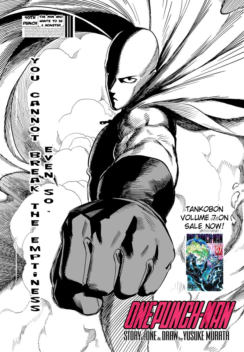 One Punch Man Manga Chapter 41 page 1 - The Man Who Wants To Be A Monster scene