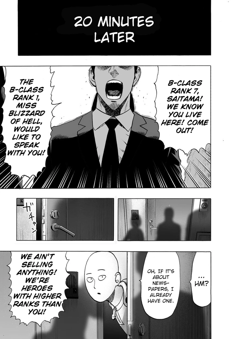 One Punch Man Manga Chapter 42 page 9 - Blizzard Group scene