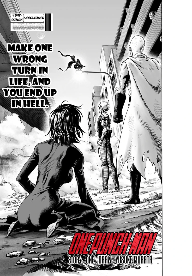 One Punch Man Manga Chapter 44 page 1 - Accelerate scene