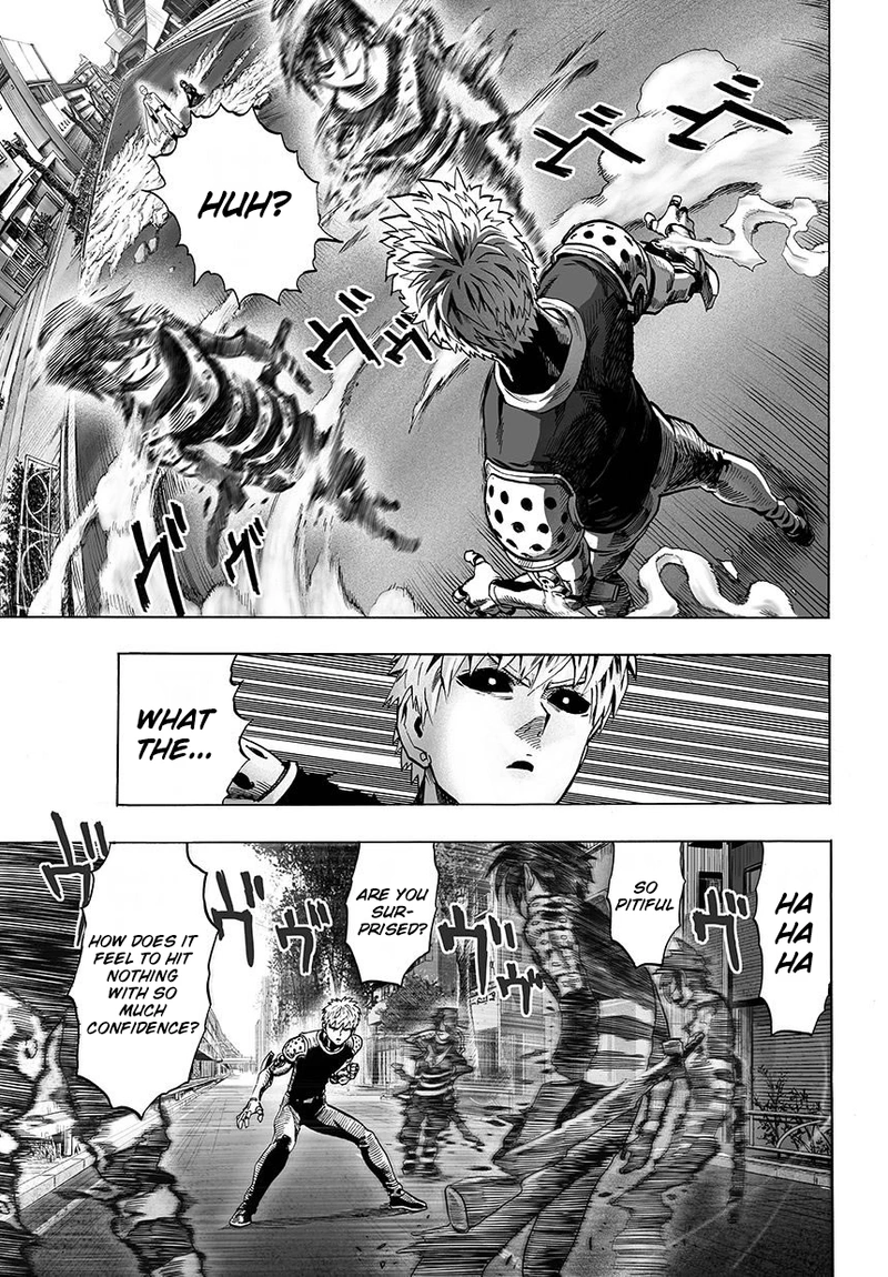 One Punch Man Manga Chapter 44 page 18 - Accelerate scene