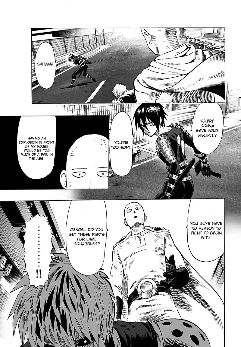 One Punch Man Manga Chapter 44 page 23 - Accelerate scene