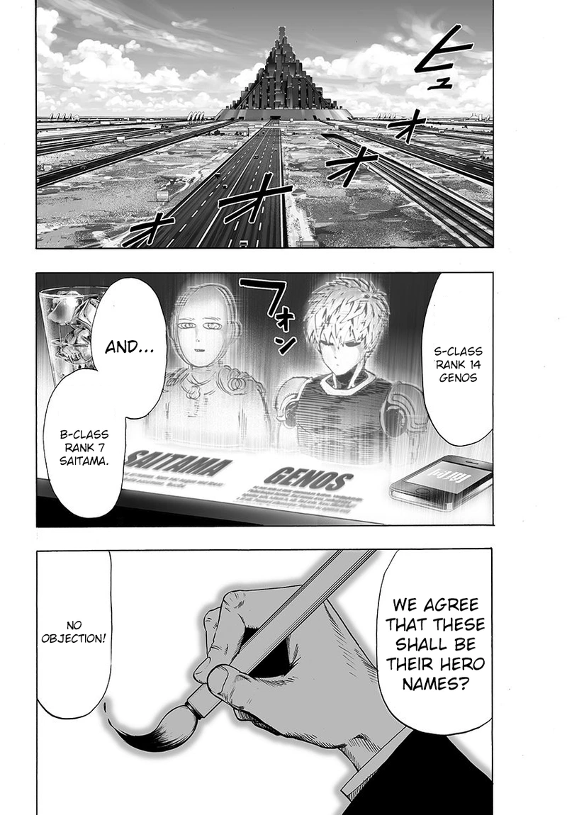 One Punch Man Manga Chapter 45 page 18 - Hero Name scene