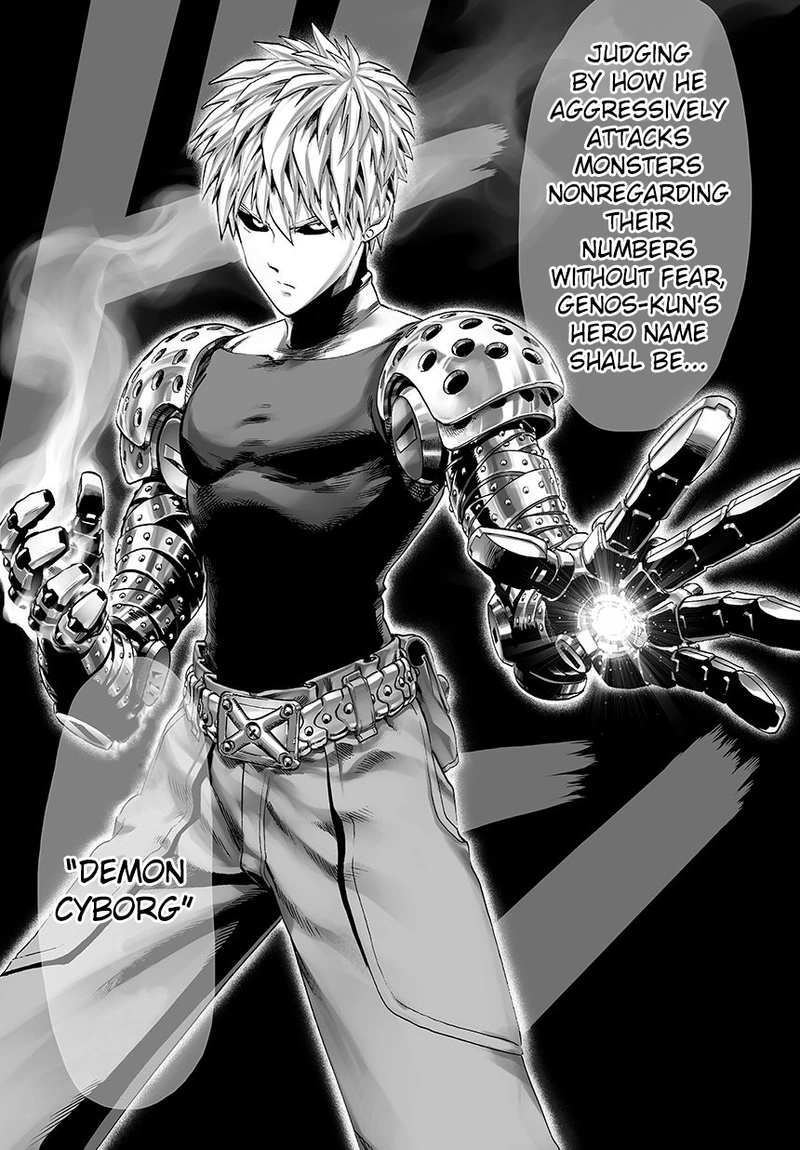 One Punch Man Manga Chapter 45 page 19 - Hero Name scene